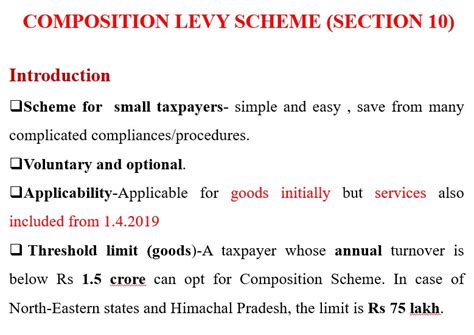 GST Composition Scheme - NoteXchange 