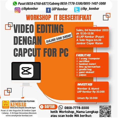 Workshop IT Bersertifikat Video Editing Dengan Capcut For PC Kursus