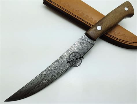 Damascus Kitchen Knife Custom Handmade Damascus Steel Kitchen