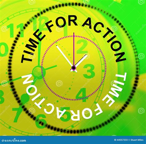 Time For Action Means Do It And Acting Stock Illustration Image 44557333