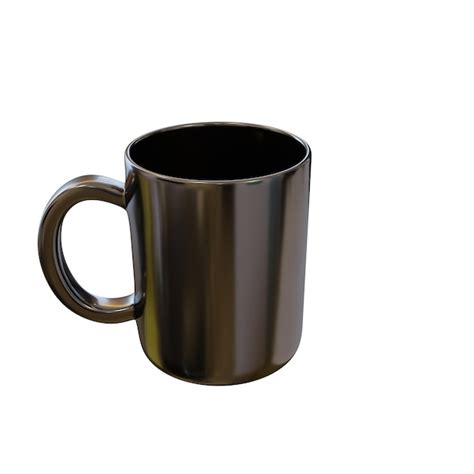 Render D De Taza Cl Sica Negra Foto Premium