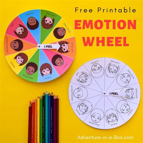 Free Printable Emotion Wheel For Kids Emotions Wheel Feelings Chart