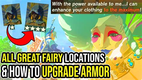 How To Unlock All Fairy Fountains And Upgrade Armor In Zelda Tears Of