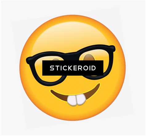 Emoji With 2 Teeth Png Download Meme Emoticon Nerd Png Transparent