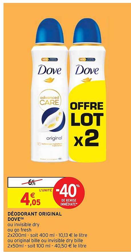 Promo D Odorant Original Dove Chez Intermarch Hyper Icatalogue Fr