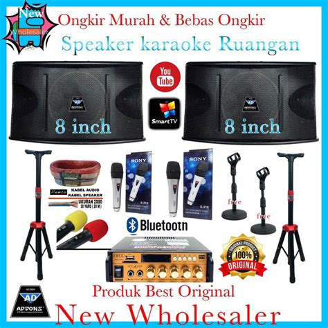 Jual Paket Sound System Karaoke Ruangan Speaker Addons Inch Original