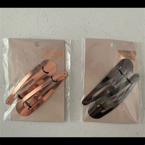 Kitsch Accessories Kitsch Xl Snap Clips In Rose Gold Hematite