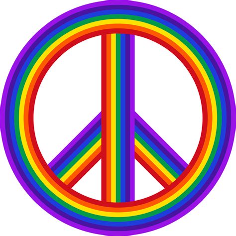 Download Peace Sign, Rainbow, Peace. Royalty-Free Vector Graphic - Pixabay