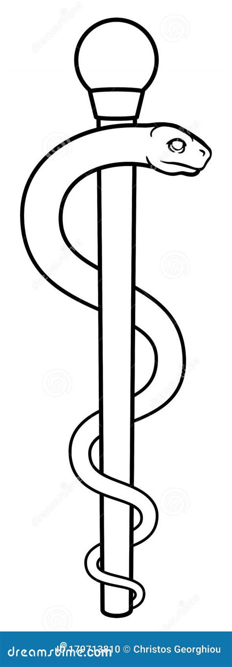 Rod Of Asclepius Doctor Medical Symbol Stock Vector Illustration Of