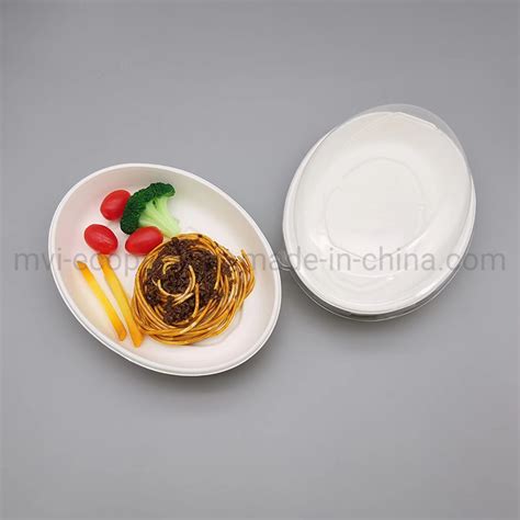 Compostable Biodegradable Oz Bagasse Oval Bowl Sugarcane Pulp