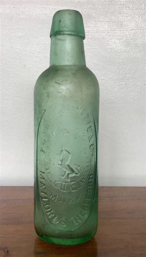 Antique Glass Bottle 1800 S English Mineral Water Bottle P W J Mackenzie And Co Hereford