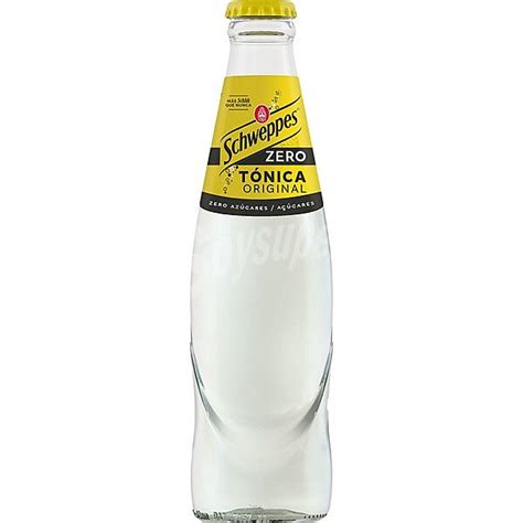 Schweppes Zero tónica original sin azúcar envase de vidrio Botella 20 cl