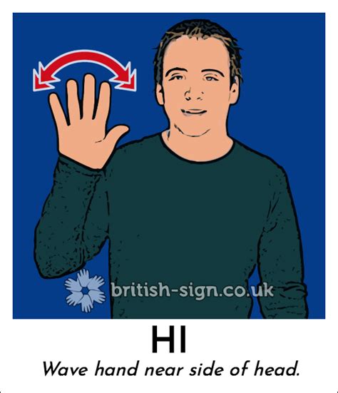 Hi in British Sign Language (BSL)