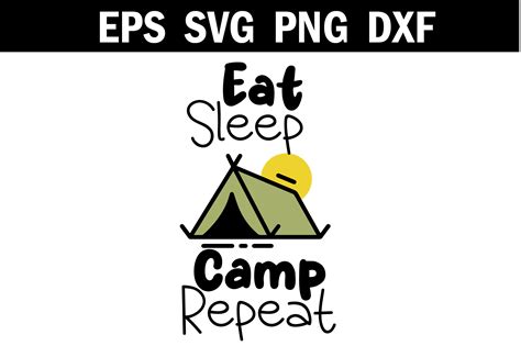 Eat Sleep Camp Repeat Svg Sublimation Graphic By Lmy · Creative Fabrica