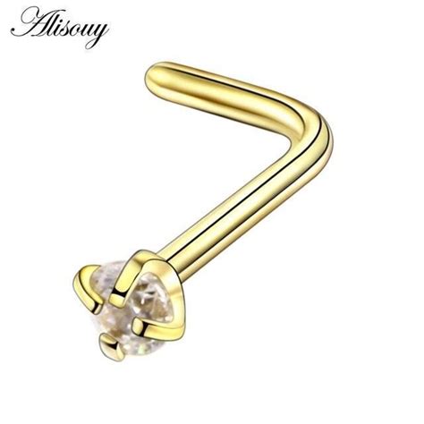 Anneau De Nombril L Gold Anneaux De Nez En Acier Inoxydable Piercing