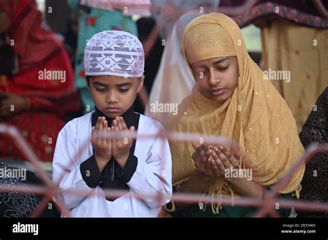 Muslim Devotees Offer Friday Prayers During The Holy Fasting Month Of