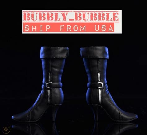 Combat Boots Black For Ada Wong Phicen Hot Toys Tbl Female Figure Usa