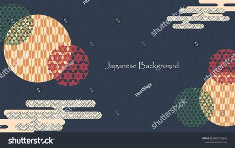 Japanese Background Design Traditional Patterns Stock Vector (Royalty Free) 2008718888 ...