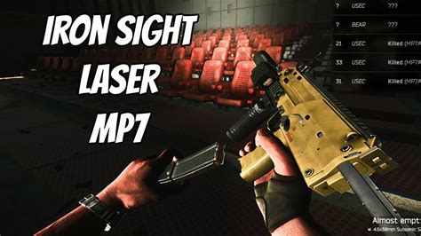 Front Sight Laser Mp7 1vs6 Escape From Tarkov Youtube