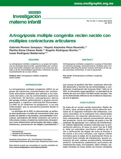 Pdf Artrogriposis M Ltiple Cong Nita Reci N Nacido Con Pdf