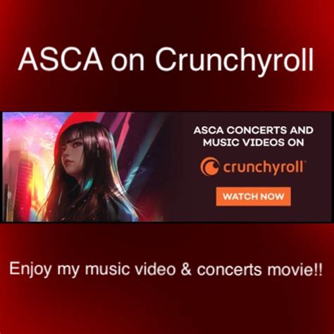 Asca Official World On Twitter Asca On Crunchyroll Enjoy My Music