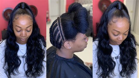 Half Up Half Down Quick Weave YouTube