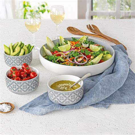 Over And Back Stoneware Chip And Dip 4 Piece Serving Set Costco Uk