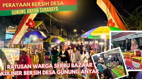 Ratusan Warga Hadiri Bazaar Kuliner Bersih Desa Gunung Anyar Surabaya