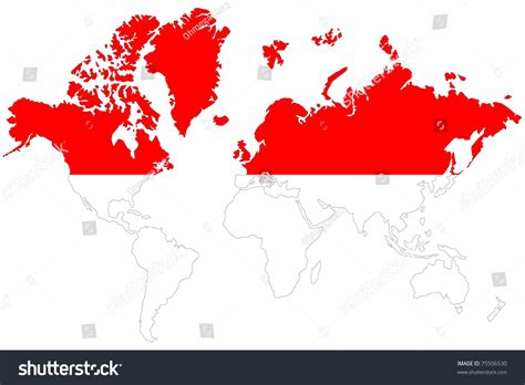 World Map Background Indonesia Flag Stock Illustration 75506530 ...