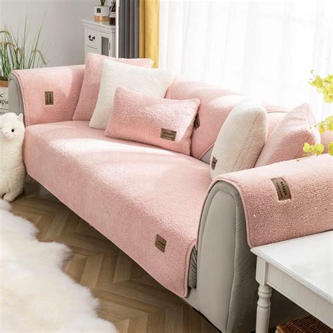 Vctops Sherpa Fleece Sofa Couch Covers Super Soft Warm Plush Sectional