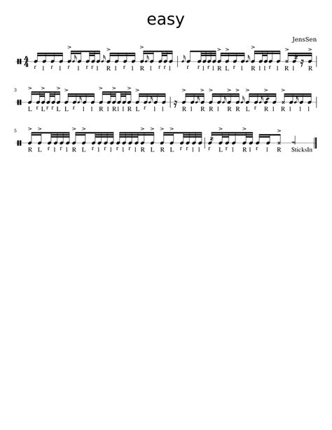 Easy Sheet Music For Snare Drum Solo