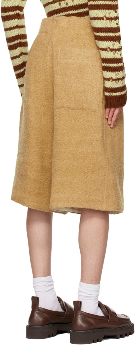 Dries Van Noten Beige Pleated Shorts Dries Van Noten