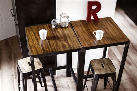 Mange Debout Style Industriel Loft Atelier Splendide Plateau En Iroko