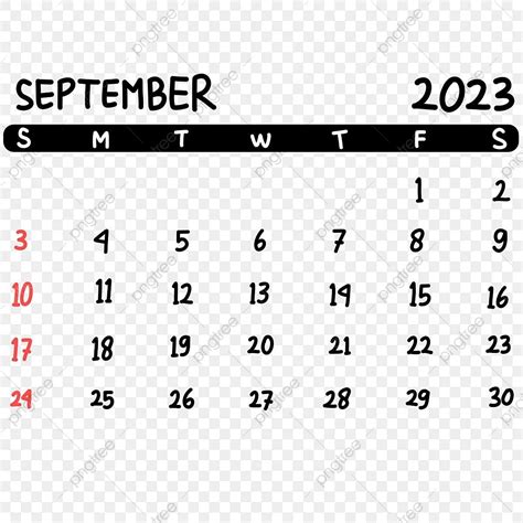 оригинальный календарь на сентябрь 2023 года PNG , календарь, сентябрь ...