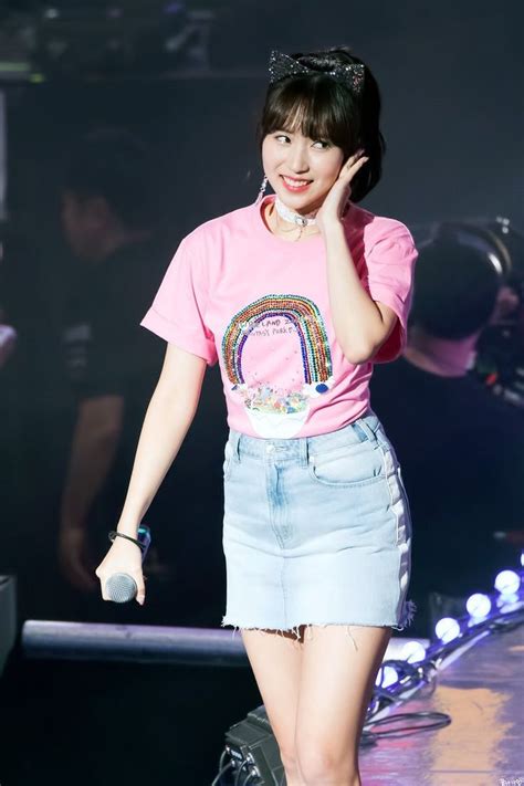 Fy Twice Photo Mina Latest Pics Denim Skirt