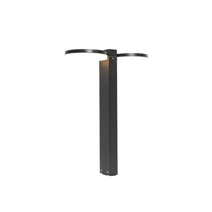 Lampe d extérieur sur pied noire 50 cm avec LED 2 lumières IP44 Esmee