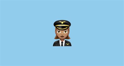 Pilota Donna Carnagione Olivastra Emoji On Apple Ios