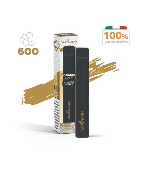 Tobacco Gold Sigaretta Usa E Getta Senza Nicotina Vaporart Puff