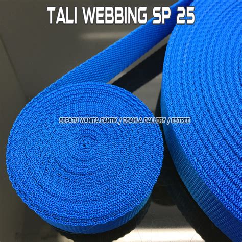 Jual Tali Webbing Warna Biru Tali Webing 25 Cm Tebal Kuat Tali