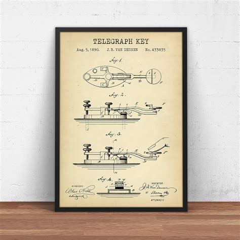 Telegraph Keys Print Etsy