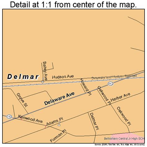 Delmar New York Street Map 3620148