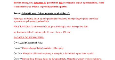 Kl Jednostki Pola Pole Prostokata Cz Pdf Google Drive