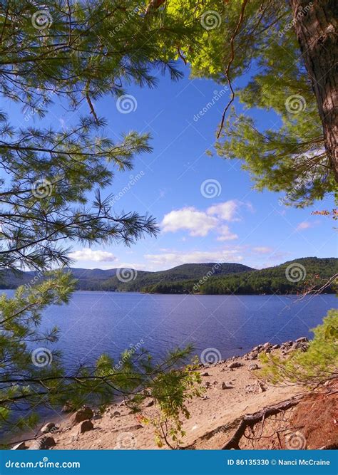 Sacandaga Lake In The Adirondacks Of New York State Stock Photo Image