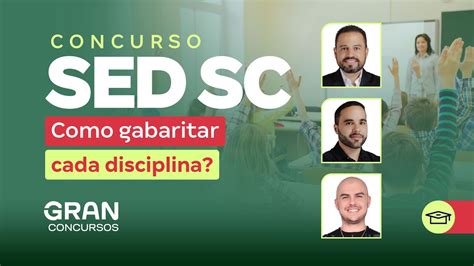 Concurso SED SC Como Gabaritar Cada Disciplina YouTube