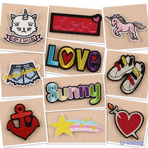 1pcs Mix Fashion Patches For Clothing Iron On Embroidered Sew Applique