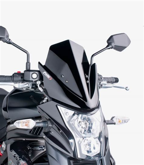 Kawasaki ER 6N Puig Naked New Generation Sport Black Windshield 5997N