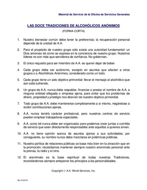 12 Pasos De Alcoholicos Anonimos