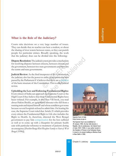 Judiciary NCERT Book Of Class 8 Social And Political Life III