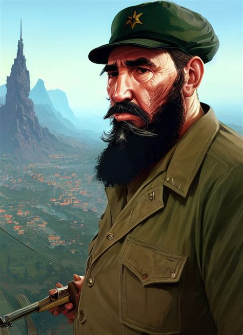 Krea Ai Highly Detailed Portrait Fidel Castro In Gta V St