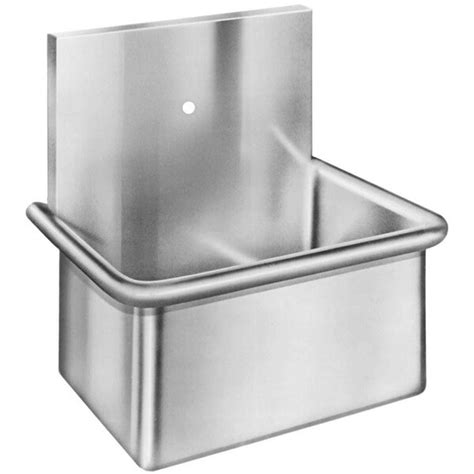 Just Manufacturing A186651 Stainless Steel Wall Hung Single Bowl Surgeon Scrub Sink With 1